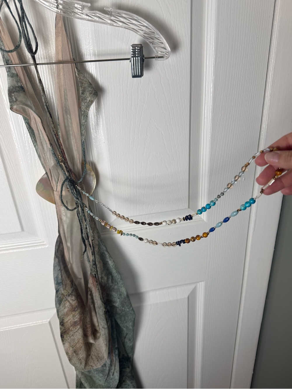 Jaded London Vida Backless Maxi Dress With Shell Trim in Marine XS - Picture 5 of 15